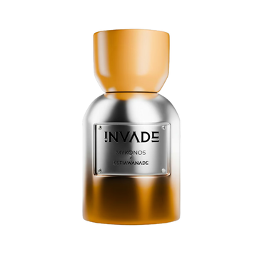 MYKONOS Invade perfume bottle – warm spicy amber fragrance for men, UAE