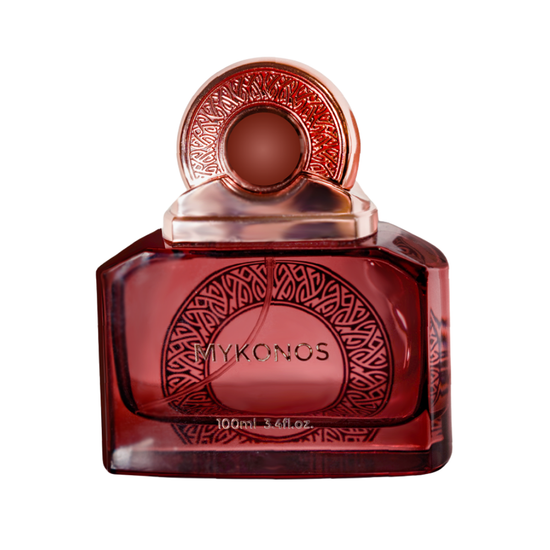 MYKONOS Affair perfume bottle – floral gourmand fragrance for women, UAE