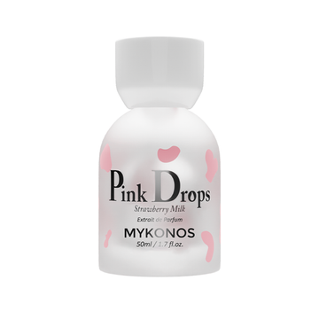 MYKONOS Pink Drops perfume bottle – sweet gourmand fragrance, UAE