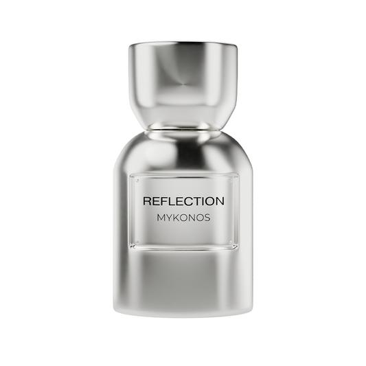MYKONOS Reflection perfume bottle – fresh aquatic musky fragrance, UAE